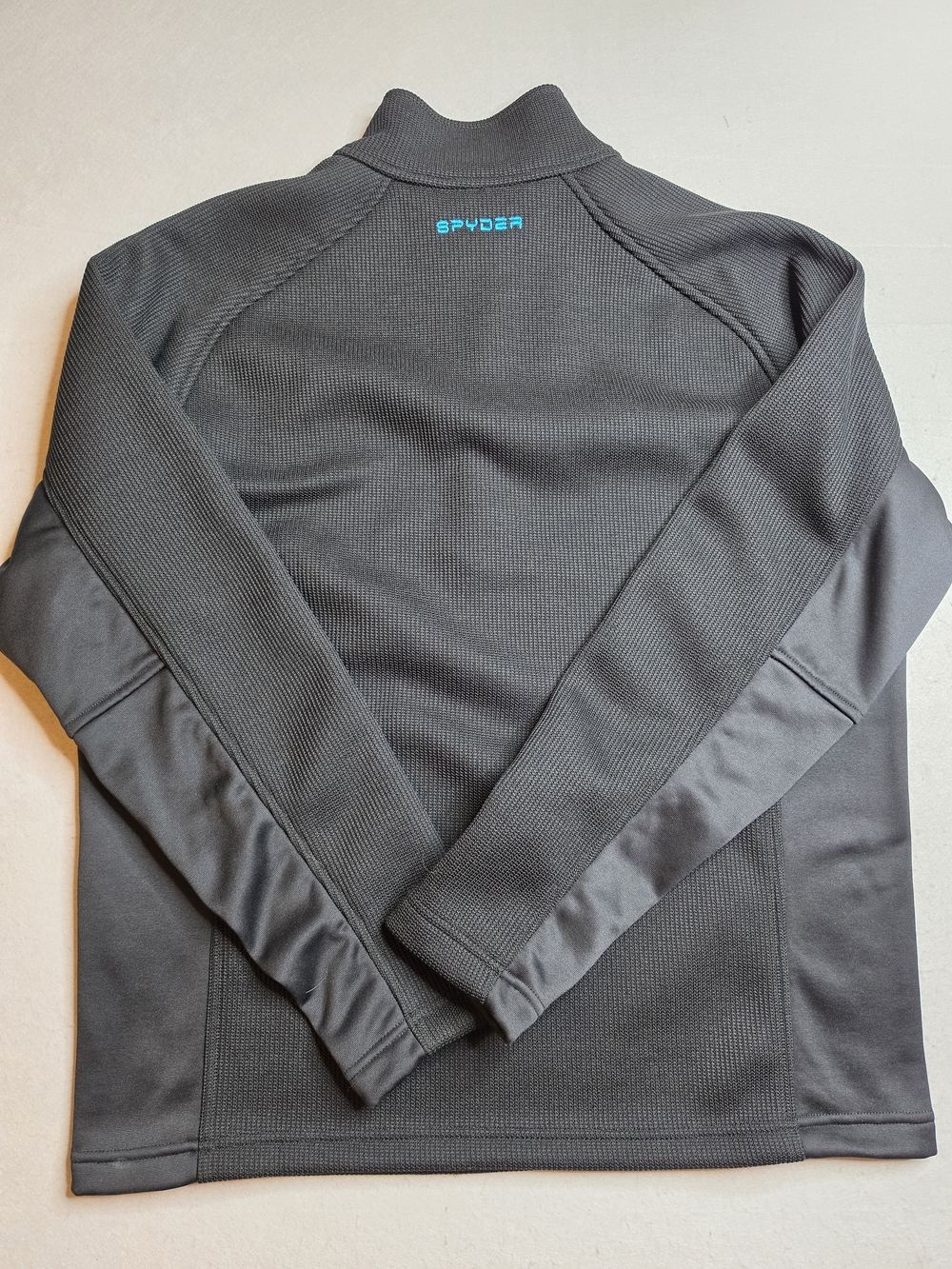 SPYDER Men's Outbound 1/2 Half Zip Midweight Core Sweater Black And Blue - Picture 8 of 8